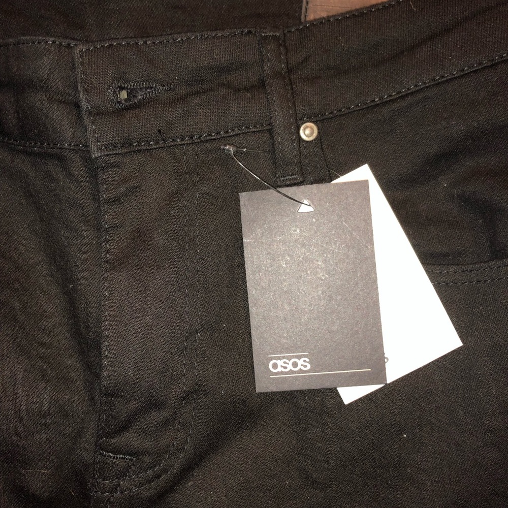 ASOS distressed black jeans